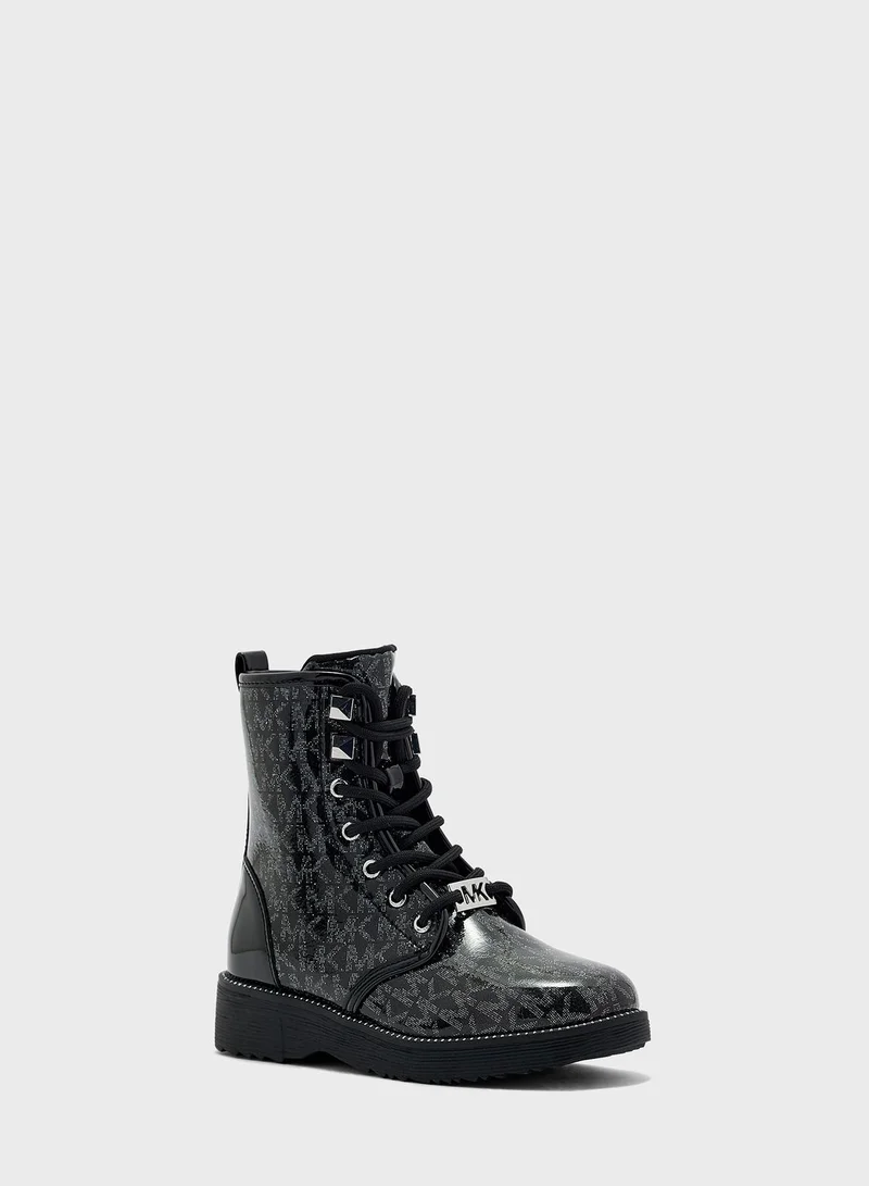 Michael Kors Kids Haskell Syre Lace Up Boots