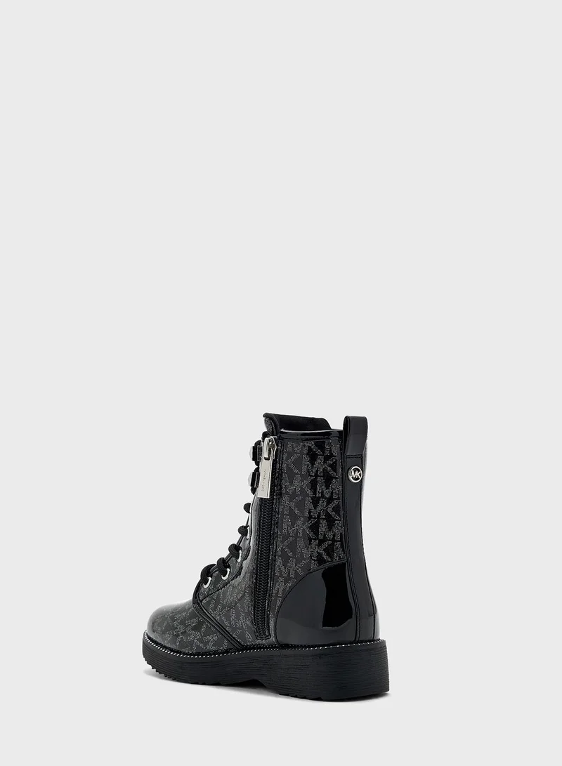 Michael Kors Kids Haskell Syre Lace Up Boots