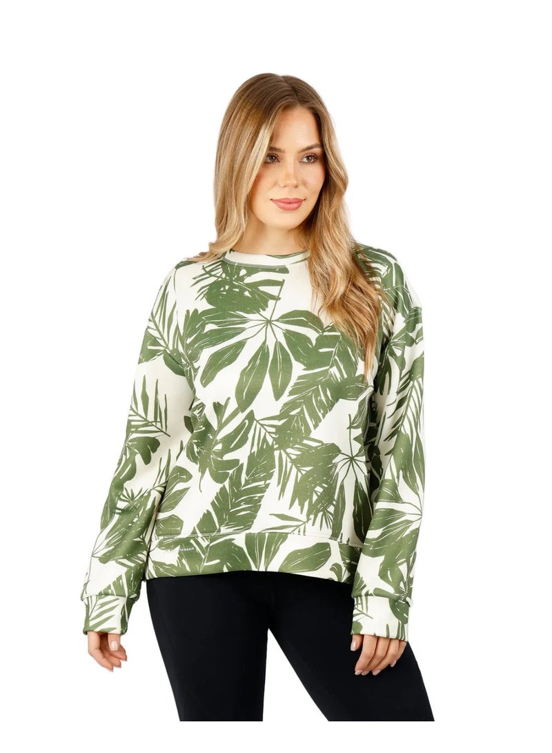 أتوم تيشيرت رياضي نسائي Atum Modern Flora أخضر - Image 1