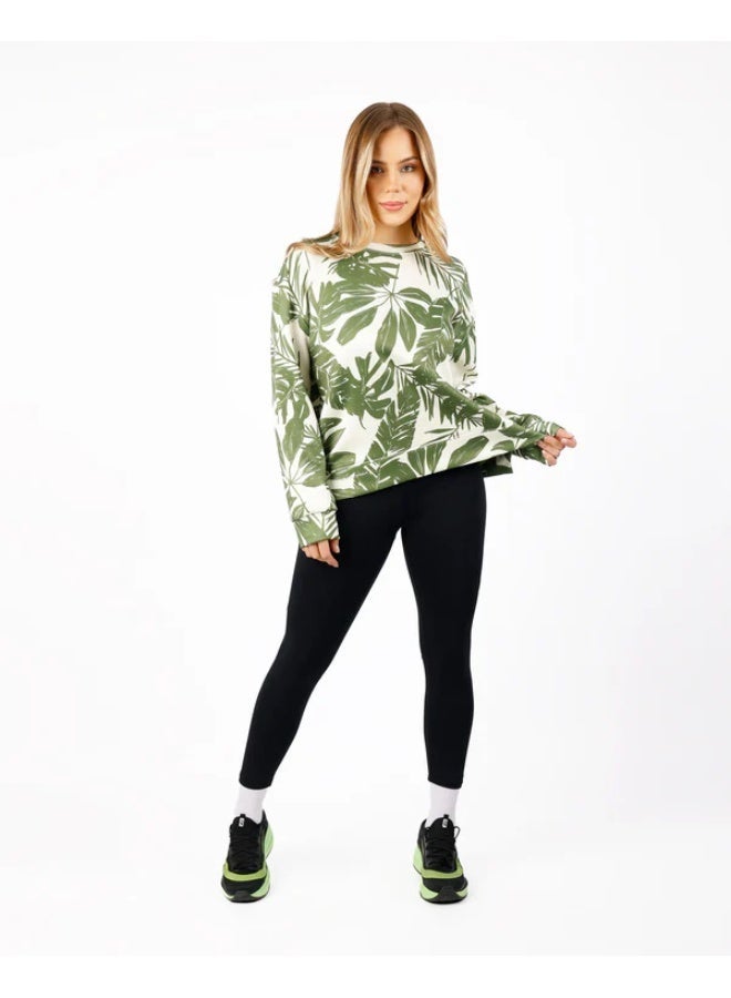 أتوم تيشيرت رياضي نسائي Atum Modern Flora أخضر - Image 3