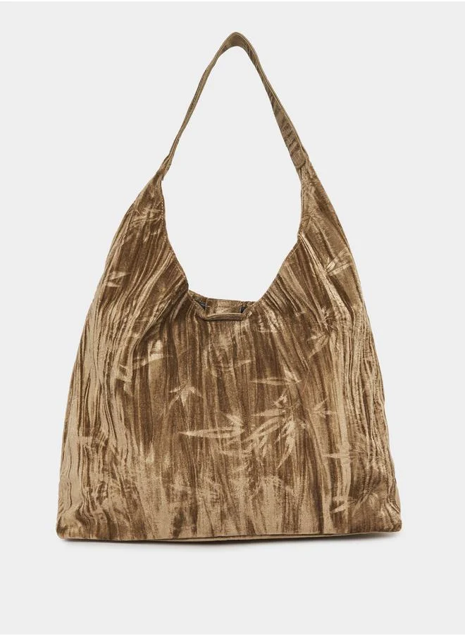 Styli Patterned Shoulder Bag with Pouch