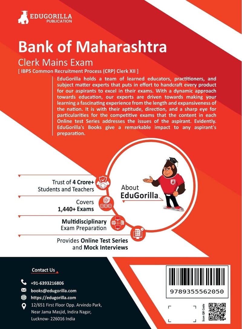 Bank of Maharashtra Clerk Mains (IBPS CRP PO/MT XIII) Book 2024 (English Edition) - 8 Full Length Mock Tests and 2 Previous Year Papers with Free Access to Online Tests  - Image 2