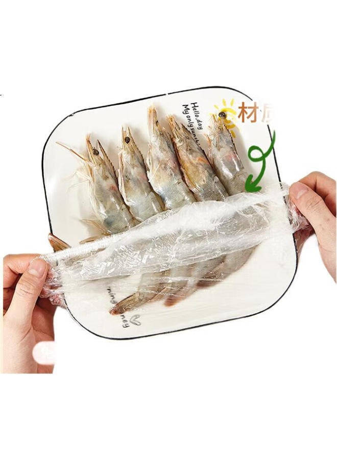 Suncojia Disposable Food Grade Cling Film Covers 100Pcs - Fresh-Keeping Bag Covers For Bowls And Plates - Image 1