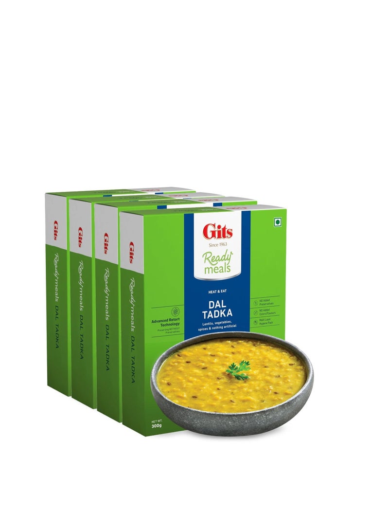 Gits Dal Tadka Ready to Eat, Pure Veg | 4 x 300g (1200g) Pouch - Image 3