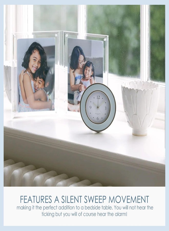 Addison Ross Light Blue & Silver Alarm Clock - Image 4
