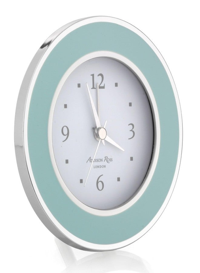 Addison Ross Light Blue & Silver Alarm Clock - Image 1