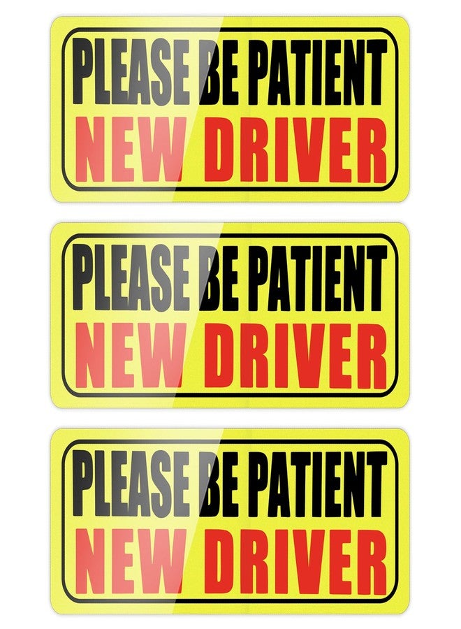 JUSTTOP Please Be Patient New Driver, Student Driver Magnet for Car, New Driver Magnet for Car, Reusable Movable Reflective Safety Warning Bumper Magnets - Image 1