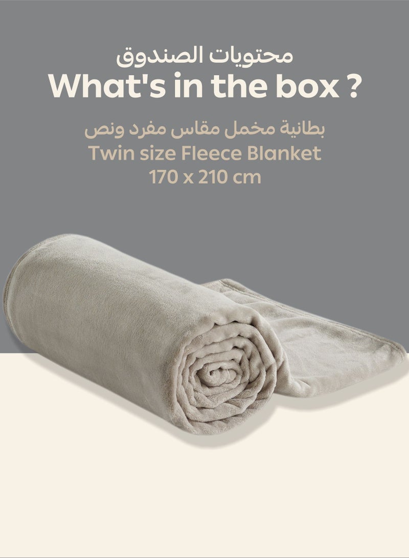 دوناتيلا بطانية صوف 170×210 سم خفيفة ناعمة ودافئة للاسترخاء تصميم سادة ممشط مايكروفايبر شيربا مناسبة للسرير والأريكة - Image 3