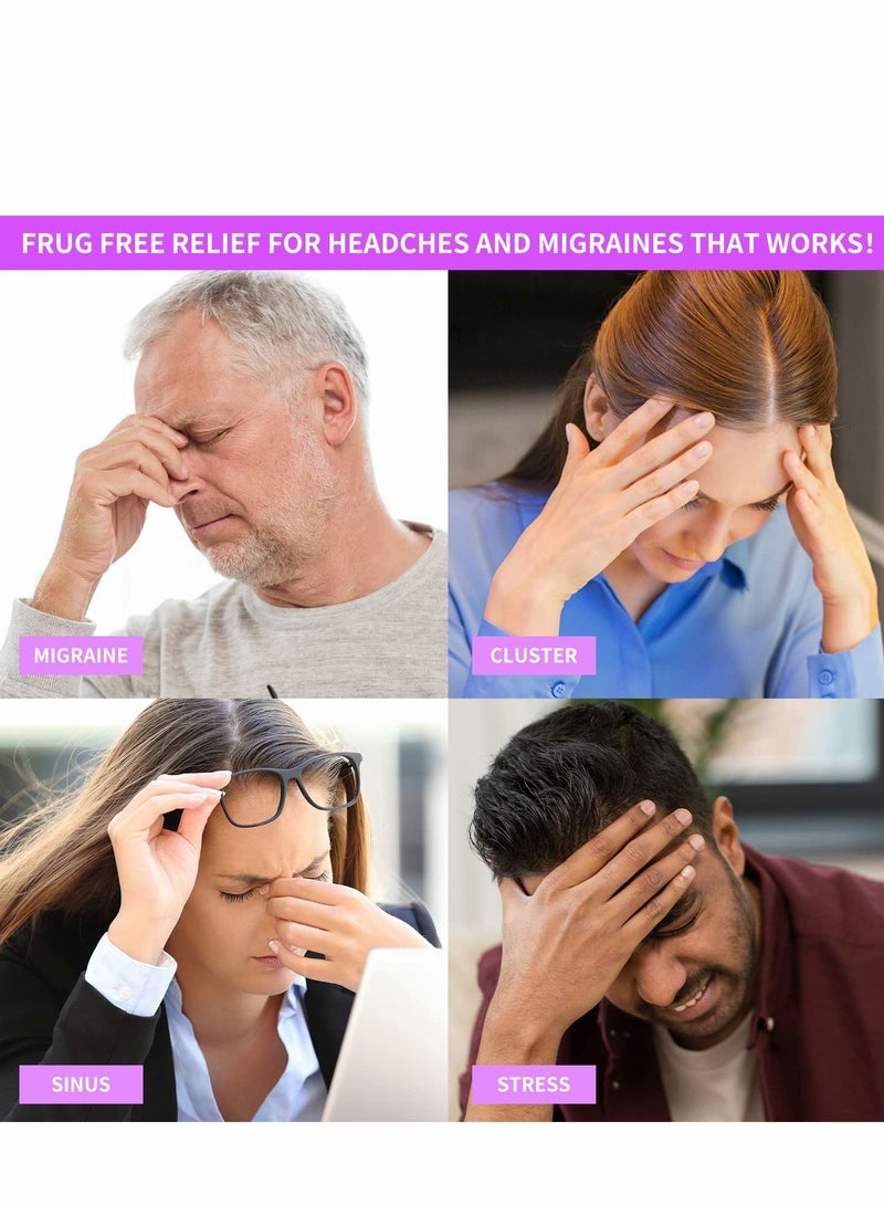 Excefore غطاء رأس ثلجي، قبعة جل ملائمة للشكل لتخفيف الصداع، قناع علاج بارد، قناع عين مريح وقابل للتمدد للعيون المنتفخة والتوتر، أرجواني - Image 2