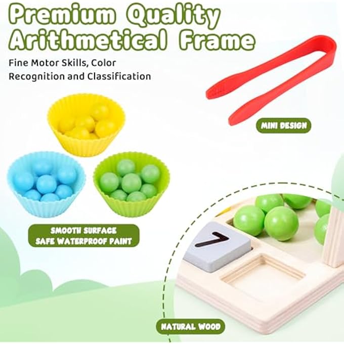 CALCULATOR SLIDER, MONTESSORI TOY FROM 3 4 5 6 YEARS, ABACUS CALCULATOR SLIDER 1ST CLASS, ABACUS COUNTING FRAME FROM 1-10 WITH CALCULATION CARDS, NUMBER BLOCKS, CALCULATION STAND, 27 COLOUR - Image 4