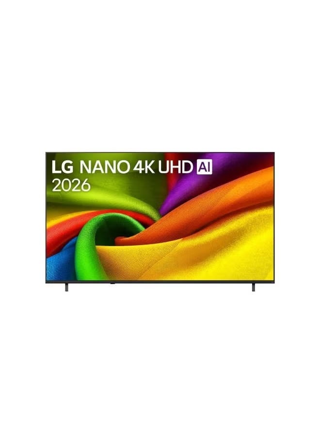إل جي 55" NANO 4K UHD AI Smart TV 2026 – NanoCell | α7 AI Processor Gen9 | HDR10 Pro | webOS | AI Hub | VRR | GeForce NOW | LG Shield 55NU85CB6LA black - Image 1