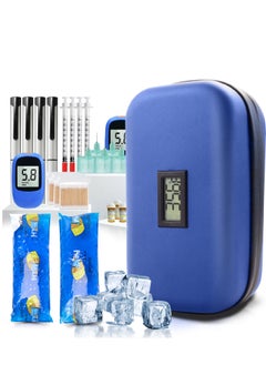 48h Insulin Cooler Travel Case TSA Approved Cooler For Travel With Thermometer Temperature Insulin Organizer Bag With 2 Ice Pack