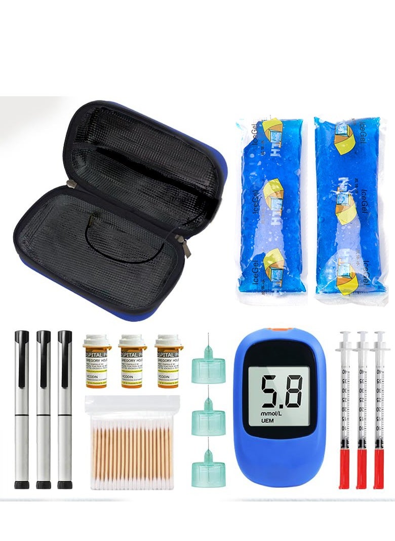 Generic - 48h Insulin Cooler Travel Case TSA Approved Cooler For Travel With Thermometer Temperature Insulin Organizer Bag With 2 Ice Pack - Image 1