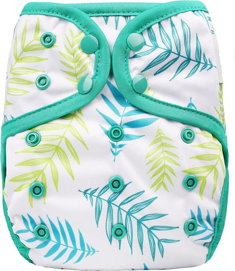 OsoCozy One Size Cloth Diaper Covers - Adjustable Snap Fit & Double Leg Gussets for Baby Boys & Girls from 8-35 Pounds. Use with Prefold, Flat or Fitted Cloth Diapers or Snap-in Inserts. - Image 1