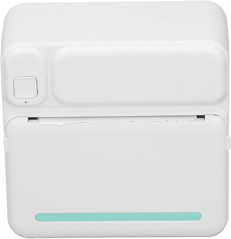 Portable Thermal Printer White Green Lightweight Mini Printer For Travel - Image 2