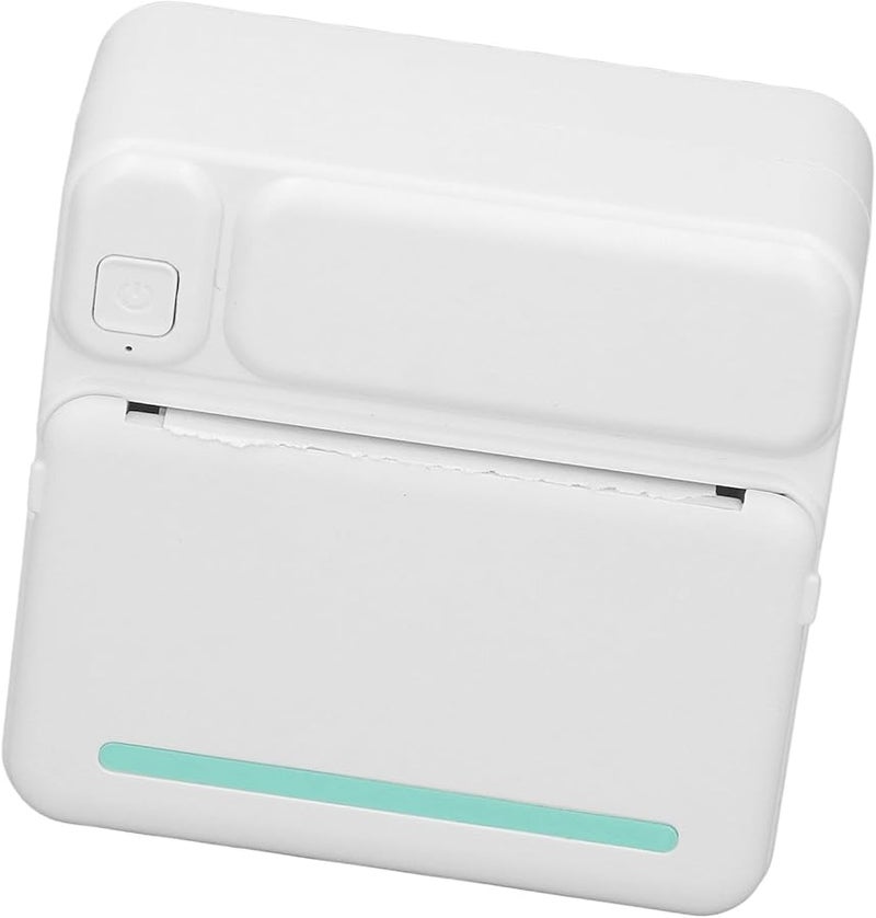 Portable Thermal Printer White Green Lightweight Mini Printer For Travel - Image 3