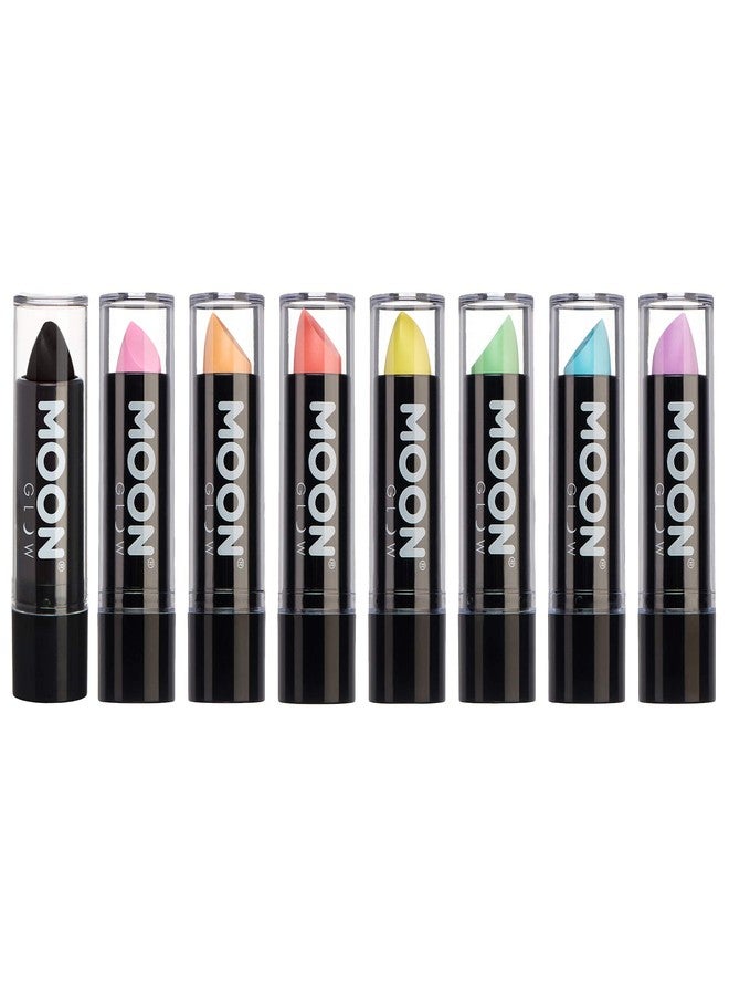 Moon Glow - Blacklight Neon UV Lipstick 0.16oz Pastel Set of 8 colors - Glows brightly under Blacklights/UV Lighting! - Image 1