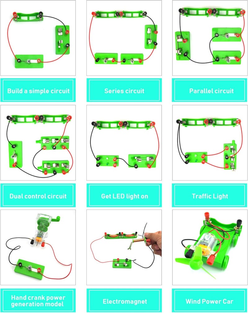 EUDAX Physics Science Lab Learning Circuit kitElectricity Experiment SetBuilding Circuits for Teacher Junior Senior High School Students Upgrade kit - Image 2