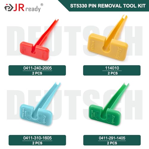 JRready ST5330 Deutsch Pin Removal Tool Kit for 121620 SolidStamped Contacts 1222 AWG Plastic Terminal Release Tool Kit for Deutsch DTDTMDTPDTVHD Series Connector Insertion Tools 6PCS - Image 3