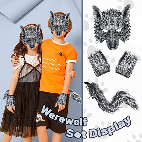 Exlinonline Wolf Costume Headwear (WW-099) for Halloween Party - Includes Wolf Ears, Tails, Gloves and Mask - Perfect for Women, Men, Kids, Boys and Girls - One Size Fits Most - Image 5
