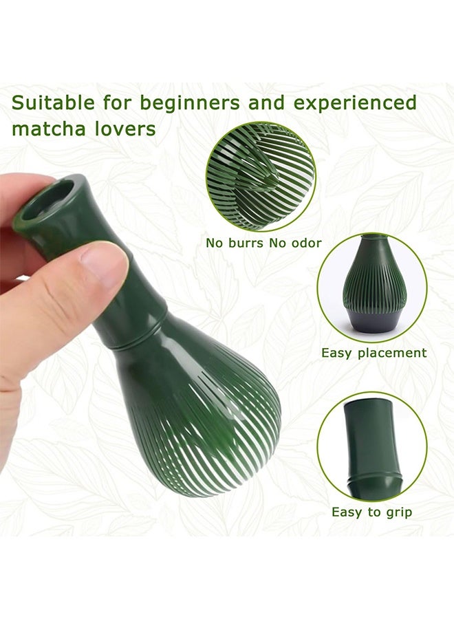 1 Pack Green Reusable Resin Matcha Whisk, Easy to Clean Stirring Tool for Japanese Matcha Green Tea Ceremony - Image 2