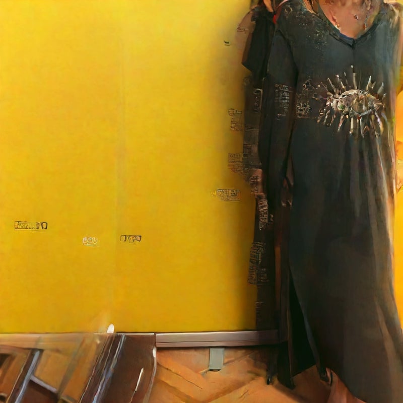 Evil Eye Print Loose Fit Plus Size Maxi Dress - Image 2