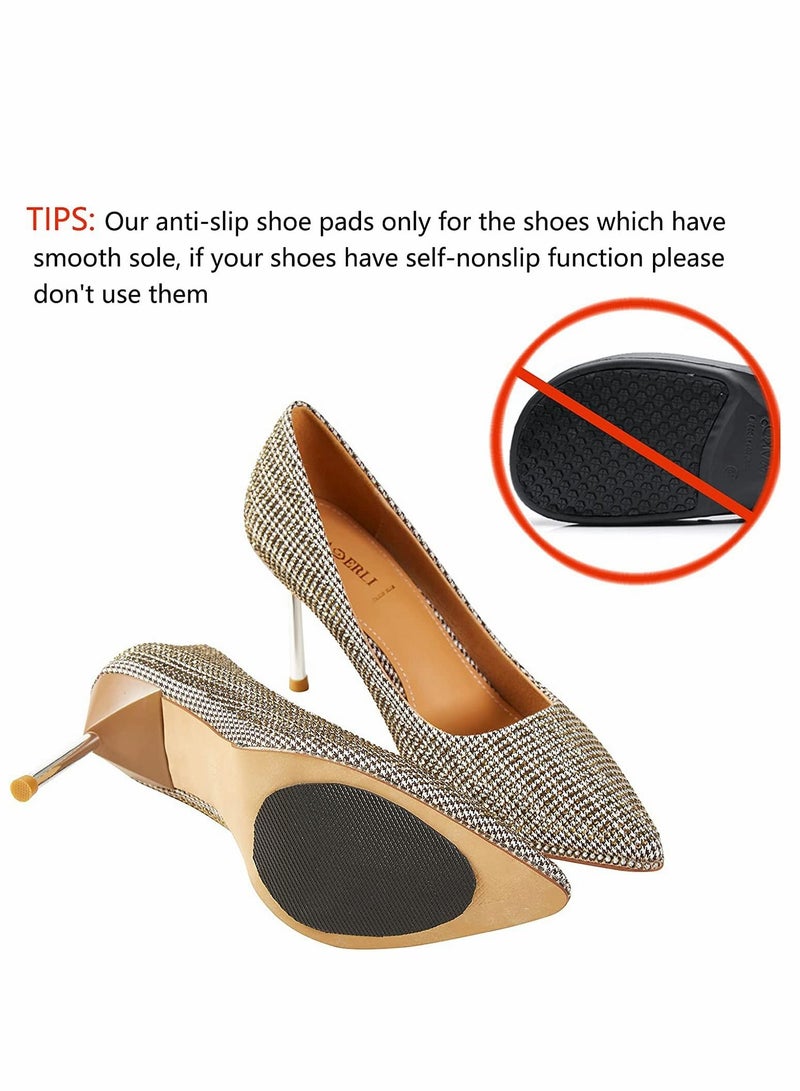 Non Slip Shoes Pads, 10 Pcs Anti Slip Grips Self Adhesive Shoes Sticker High Heeled Sole Pads Protector No Slip Cushion Heel Replacement Pad Prevention Tape for Preventing High Heel Slipping