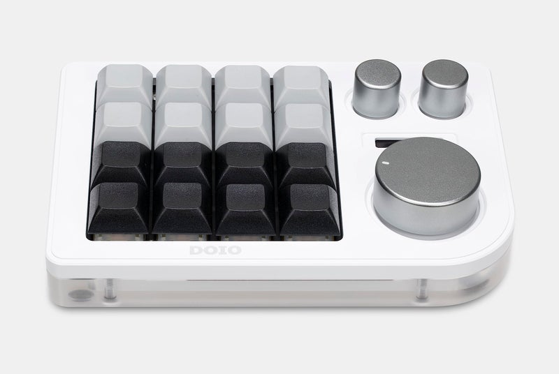 KEEBMONKEY Megalodon Triple Knob Macro Pad Programmable Designer Mini Keyboard 16 Keys (White) - Image 3