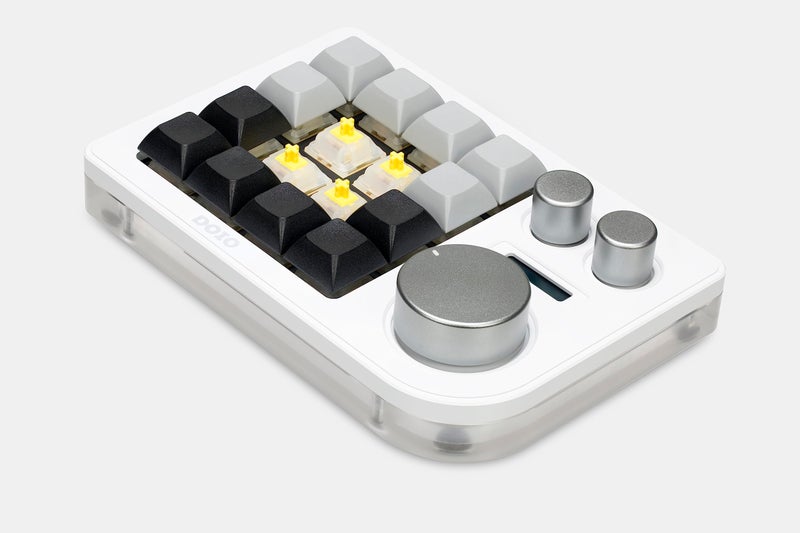 KEEBMONKEY Megalodon Triple Knob Macro Pad Programmable Designer Mini Keyboard 16 Keys (White) - Image 4