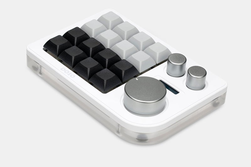 KEEBMONKEY Megalodon Triple Knob Macro Pad Programmable Designer Mini Keyboard 16 Keys (White) - Image 2