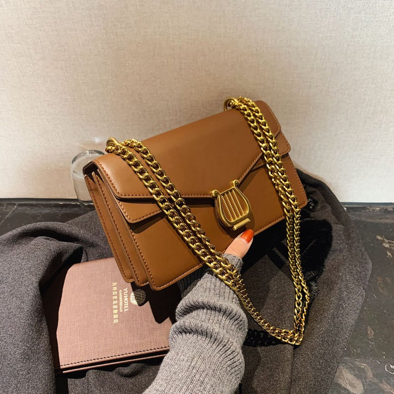 Bag Women'S 2024 Vintage Small Square Bag Women'S Shoulder Crossbody Bag Fashionable All-Match Chain Bag - Image 2