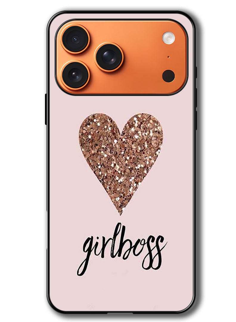 Theodor Case Compatible with Apple iPhone 17 Pro Max 6.9 Inch Protection Shockproof Bumper Cover Girls Boss & Heart - Image 1