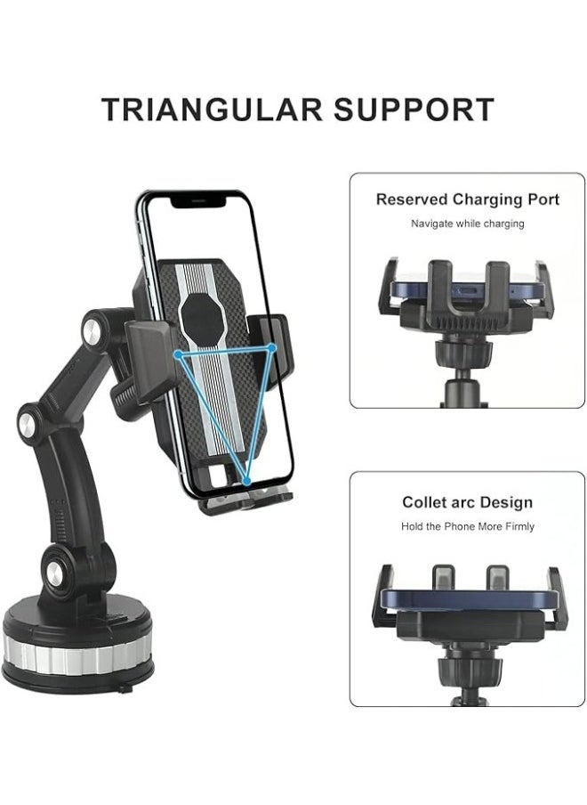 Generic 360 Degree Rotating Car Phone Holder Car Mount Holder Self Adhesive Suction Cup Car Windshield Mount for All Phones  - Image 5