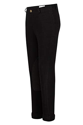 TuffRider Girl's Starter Lowrise Pull-On Jods Breech, Black, 10 - Image 1