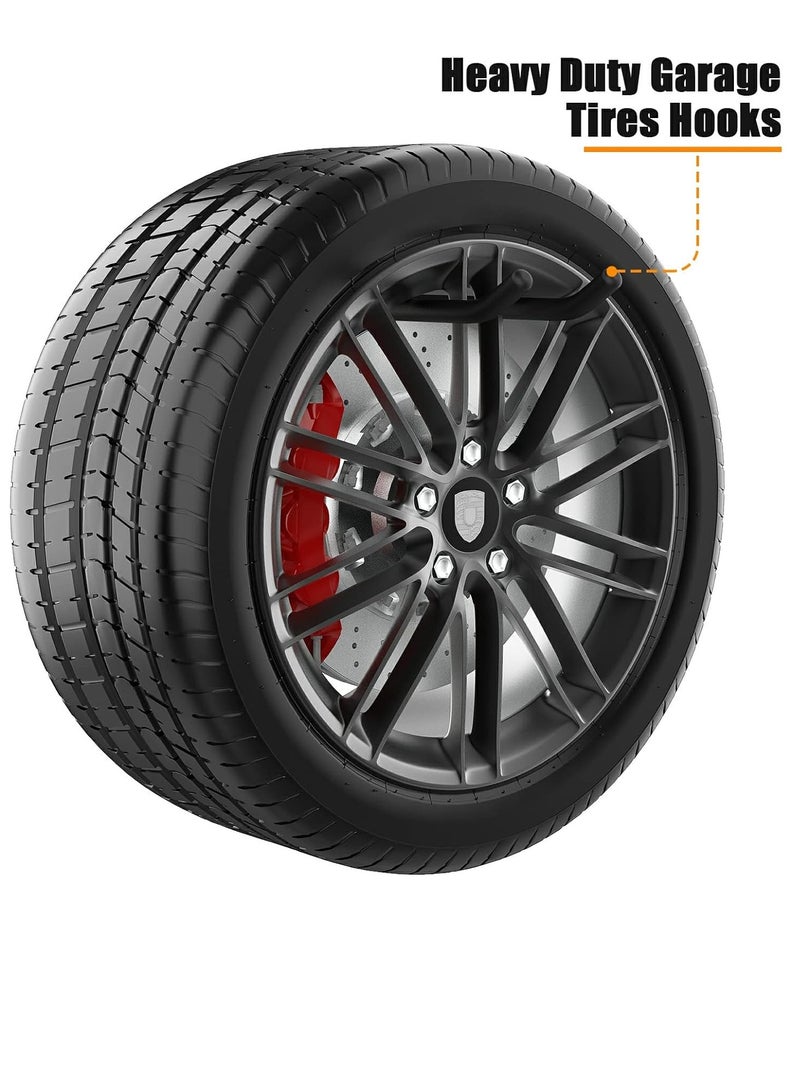 Bukela Garage Hooks Heavy Duty Hooks, Wall Mount Hanger Rack Garage Wall Heavy Duty Storage Hangers Wall Mount Organizer to Hang Chairs, Strollers, Power Tools, Garden Tools, Tire and More - Image 2