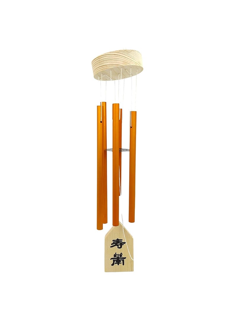 Plus Value Plus Value Feng Shui Metal Wind Chimes for Home Bedroom Balcony Garden Awesome Sound 5 Pipes Golden  - Image 3