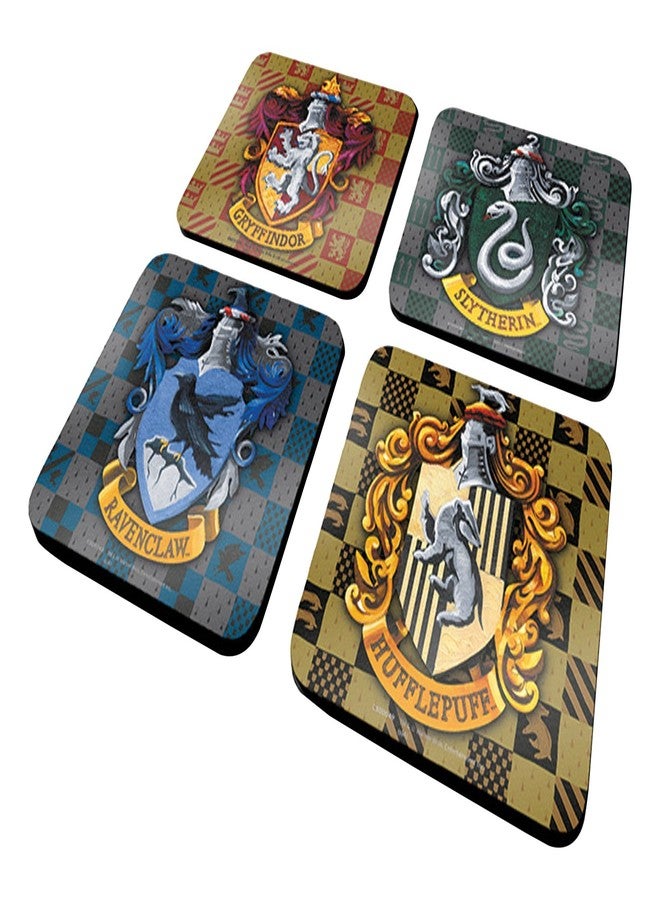 Harry Potter Shields Coaster Set, Multi-Colour, 10 x 10 cm (4 Pieces) - Image 1