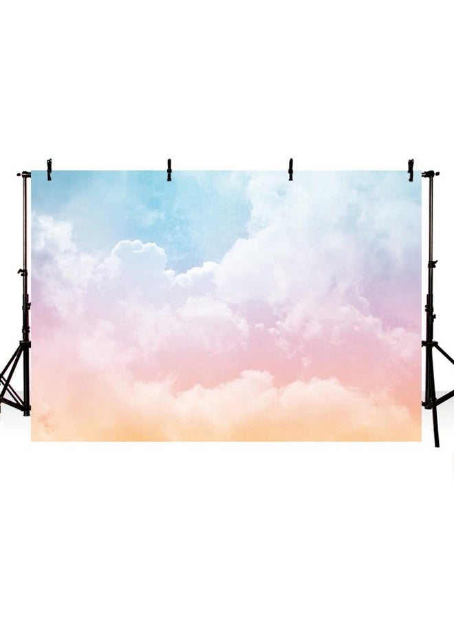 MEHOFOND Mehofoto Colorful Cloud Pastel Rainbow Photo Studio Backdrop Portrait Props Kids Birthday Party Decorations Baby Shower Photography Background Banner For Cake Table Supplies 8X6Ft  - Image 3