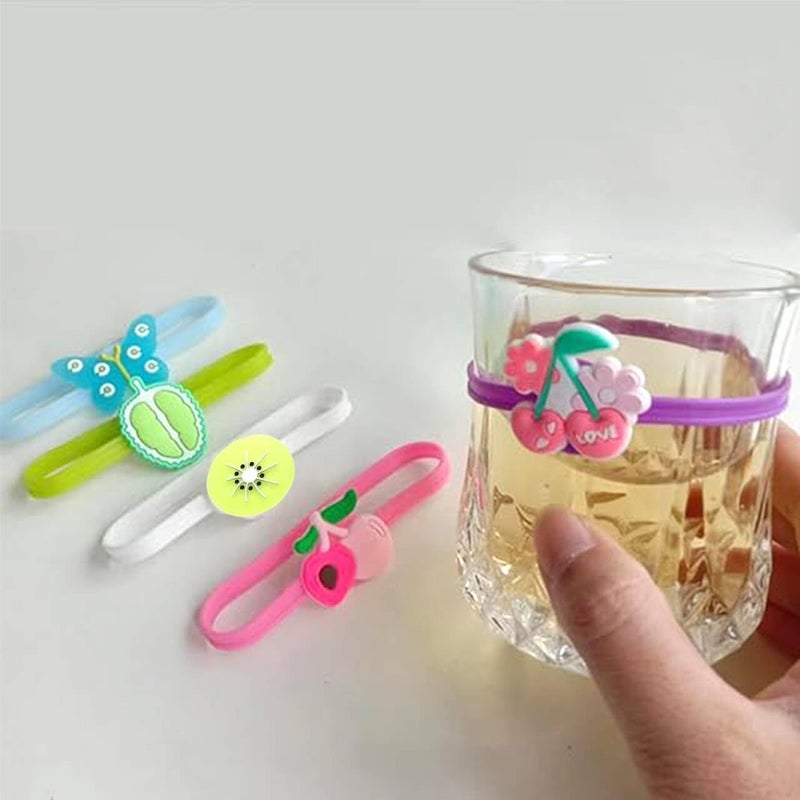 bjsdkff Ackron 18Pcs Silicone Drink Markers - Funny Wine Glass, Cup and Bottle Strip Tag Markers for Parties or Families - Image 3