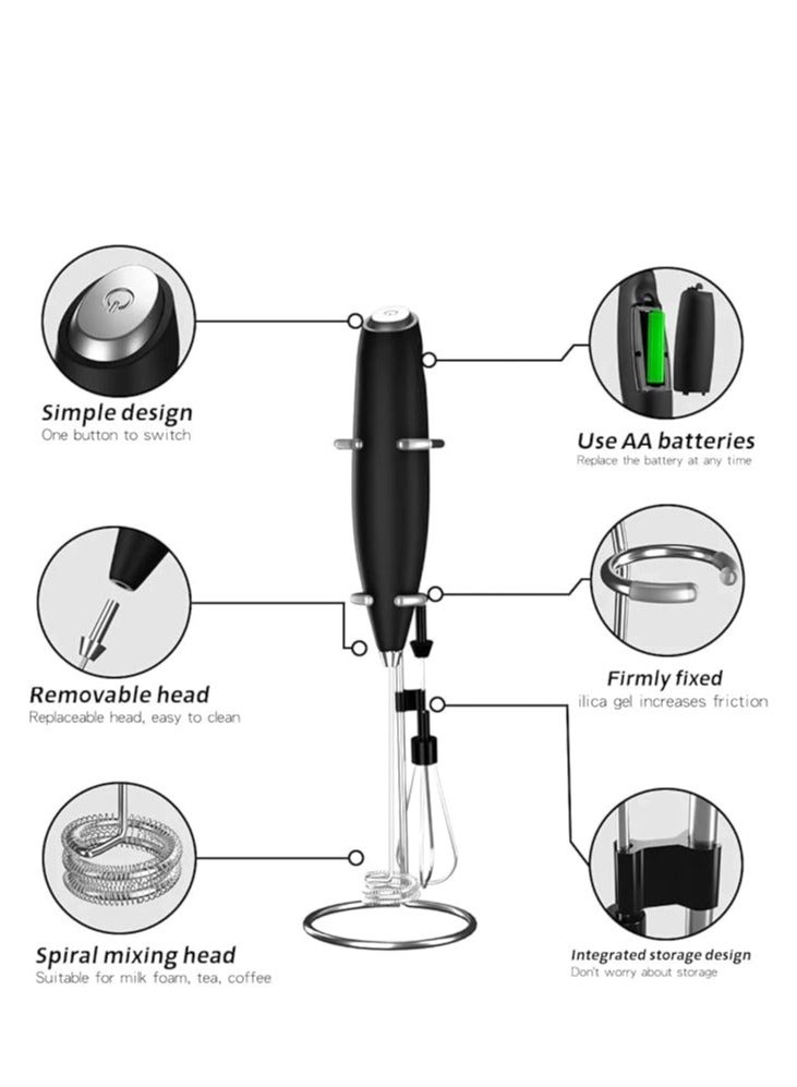 Kitchen Powerful Milk Frother Wand - Ultra Fast Handheld Drink Mixer - Electric Whisk Foam Maker for Coffee, Lattes, Cappuccino, Frappe, Matcha & Coffee Creamer - Image 2