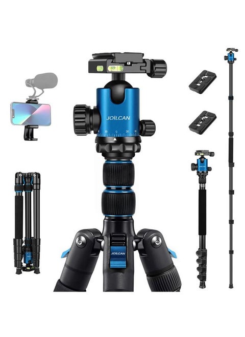 Tripod for Camera, 81" Camera Tripod Stand, 83 inches DSLR Tripods & Monopods, Heavy Duty Travel Tripod for Binoculars Laser Level Spotting Scope Telescope, Professional Complete Tripod Units