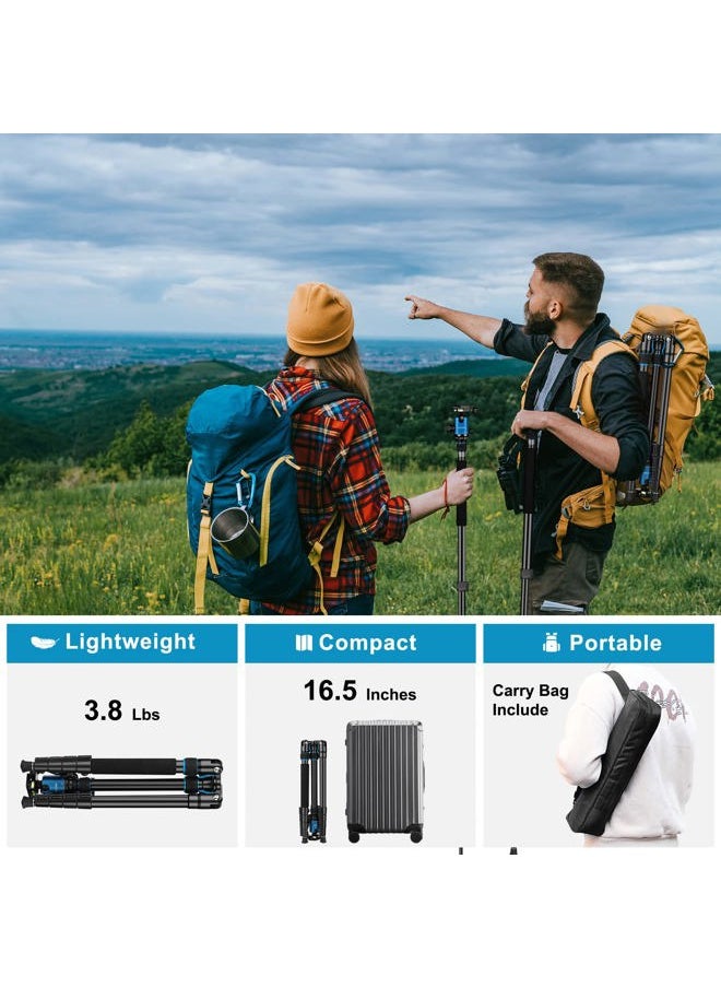 JOILCAN - Tripod for Camera, 81" Camera Tripod Stand, 83 inches DSLR Tripods & Monopods, Heavy Duty Travel Tripod for Binoculars Laser Level Spotting Scope Telescope, Professional Complete Tripod Units - Image 1