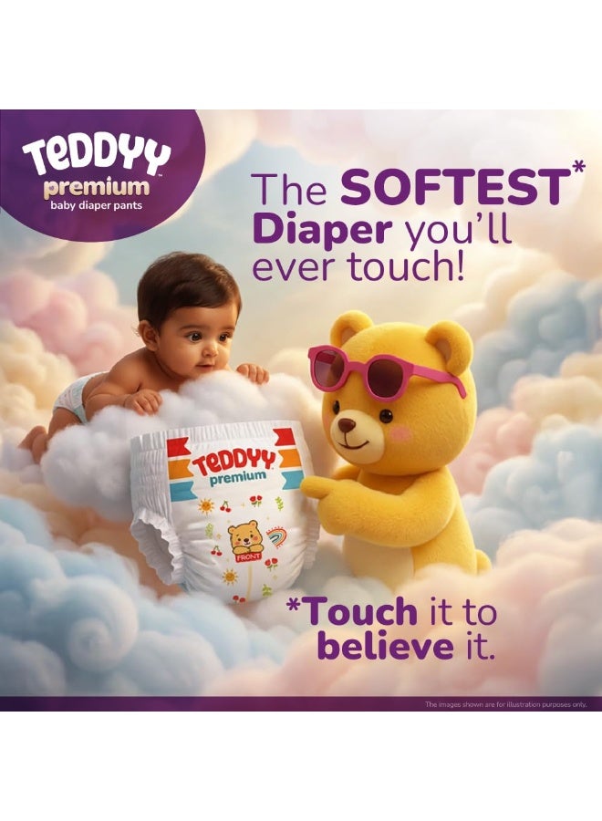 Teddyy Premium Baby Diaper L size, Pant Style | Large (9-14 kg), 32 Pants | Butter Soft Feel, Anti-Rash with Aloe Vera, 12 Hours Dryness Lock - Image 3