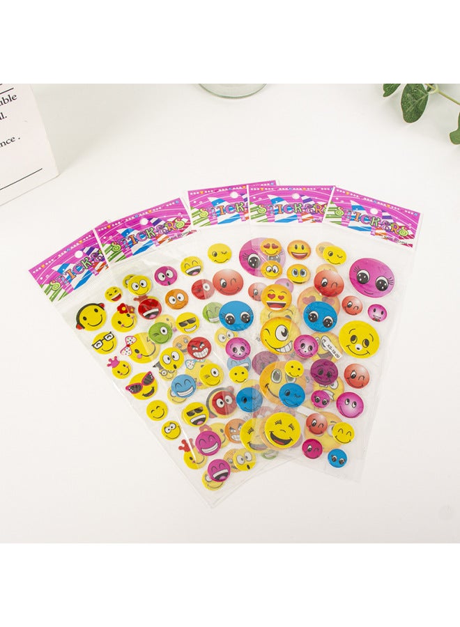 اكس اس ملصقات كرتونية مجسمة فقاعية، ملصقات مكافأة لرياض الأطفال، ملصقات لاصقة على شكل فراشات حب كرتونية، ملصقات مجسمة ثلاثية الأبعاد للأطفال - Image 1