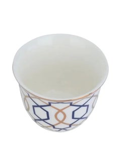 Alsaif Gallery Set of 12 blue embossed Arabic coffee cups  - Image 3