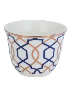Alsaif Gallery Set of 12 blue embossed Arabic coffee cups  - Image 1