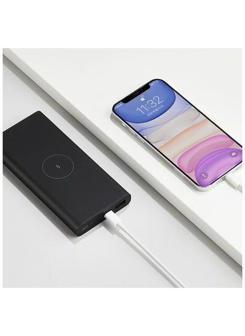 JAJEEK - Xiaomi 10,000mAh USB-C PD 22.5W & 10W Qi Wireless Charging Power Bank – Fast Charging for Phones, Tablets, Laptops, and More, Portable, Compact Design, Multiple Charging Options, Black - Image 1