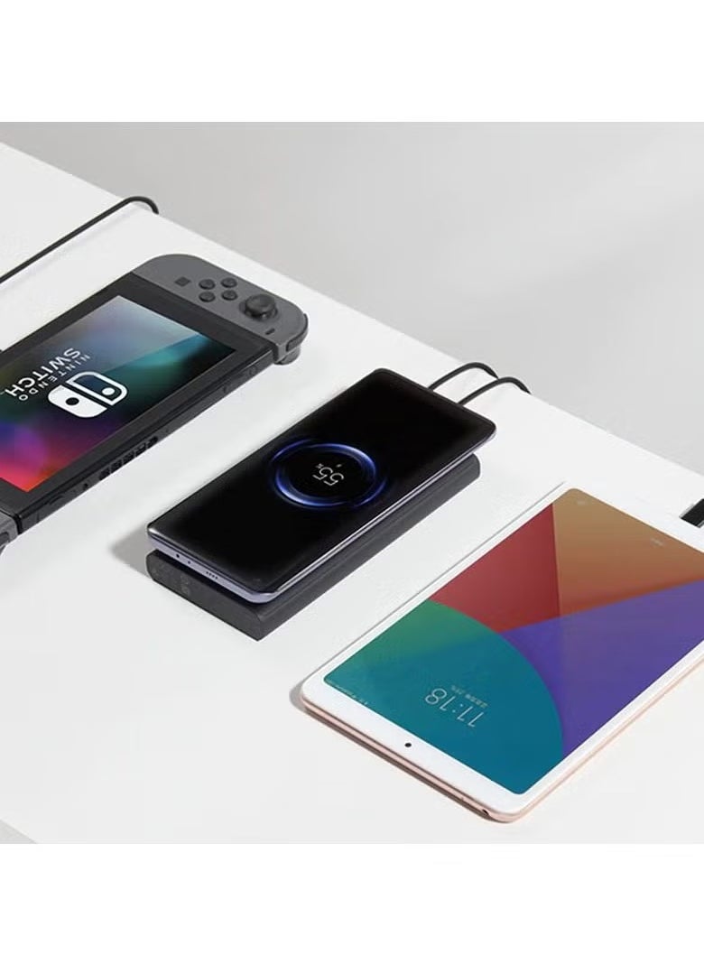 JAJEEK - Xiaomi 10,000mAh USB-C PD 22.5W & 10W Qi Wireless Charging Power Bank – Fast Charging for Phones, Tablets, Laptops, and More, Portable, Compact Design, Multiple Charging Options, Black - Image 1