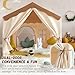 Sherilyn Kids Play Tent with Double Door Childrens Playhouse Tents Portable Fantasy Adventure Castle for Boys and Girls Kids Tent with Mat House Toys for Boys Girl Birthday Christmas House Gift - Image 4
