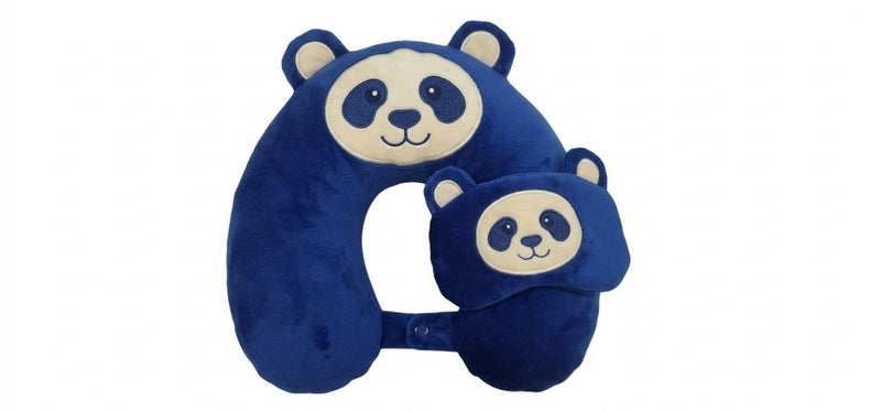 Baby Neck Pillow U-Shaped Neck Pillow for Travel Car Airplane Office with Eye Cover for Sleeping (Random Shape for Boys) - Image 3